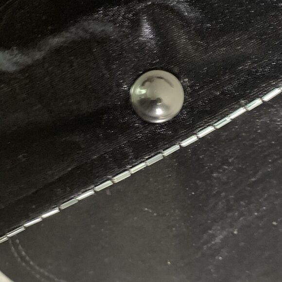 Amanda Smith II Button Front Shirt Shacket Black Velvet Women 2X Beaded Edging - Picture 5 of 13